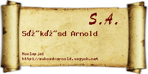 Sükösd Arnold névjegykártya