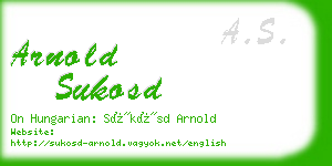 arnold sukosd business card